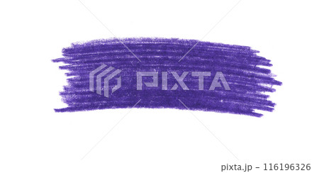 Blue Wax Crayon Strokes Isolated on White. Hand Drawn Pastel Chalk Stripes Background. 116196326