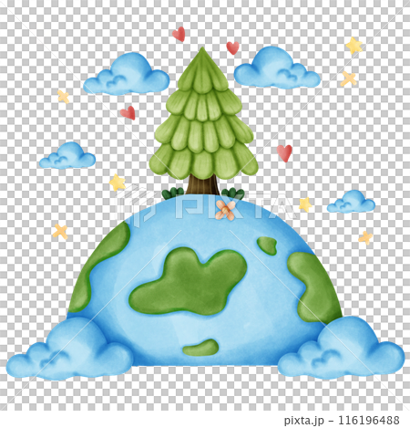 The world is green and the forests are green on a bright day.	 116196488