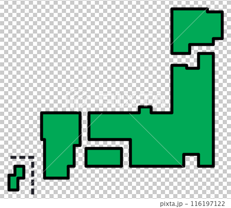 日本全國地圖從北海道到九州 116197122
