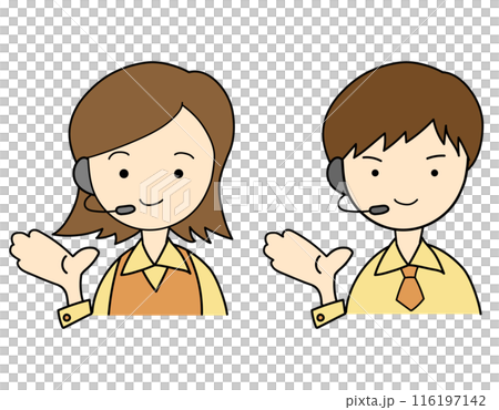 男女のオペレーター 116197142