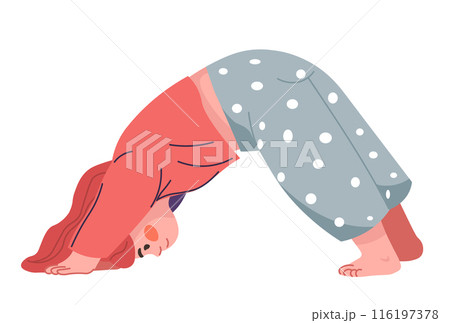 Downward Dog Yoga Pose vector illustration 116197378