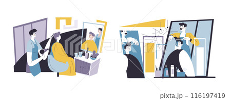 Hair Salon Services Illustration vector 116197419