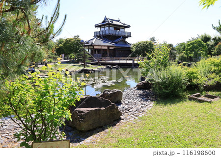 大阪府池田市にある池田城址公園の風景 116198600