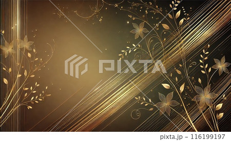 金色の花装飾 116199197