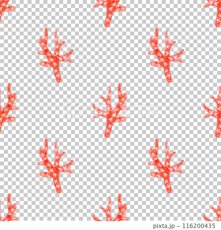 Watercolor seamless pattern with coral illustration on isolated background 116200435
