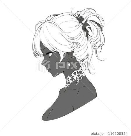 女性のシルエット 116200524