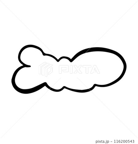 Cloud icon, hand-drawn outline sketch simple doodle outline drawing art illustration 116200543