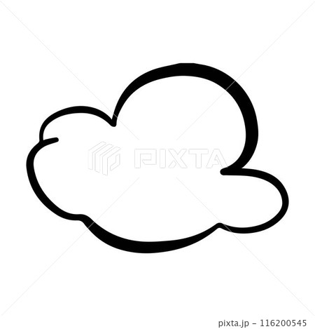 Cloud icon, hand-drawn outline sketch simple doodle outline drawing art illustration 116200545