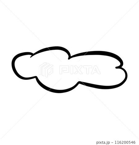 Cloud icon, hand-drawn outline sketch simple doodle outline drawing art illustration Cloud icon, hand-drawn outline sketch simple doodle outline drawing art illustration 116200546