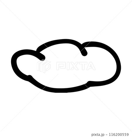 Cloud icon, hand-drawn outline sketch simple doodle outline drawing art illustration 116200559