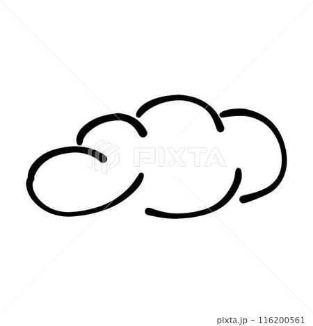 Cloud icon, hand-drawn outline sketch simple doodle outline drawing art illustration 116200561