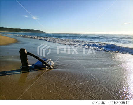 Galician beach landscape, Galicia, Spain. Do Rostro beach. 116200632