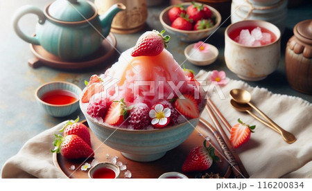 夏の風物詩、おしゃれなかき氷 116200834