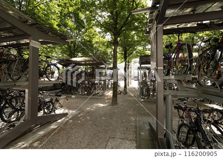a bicycle park in Salzburg, Austria 116200905