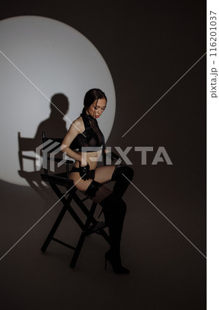 Studio fashion shot of the pretty young woman.  116201037