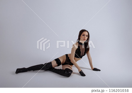 Studio fashion shot of the pretty young woman. Studio fashion shot of the pretty young woman. 116201038