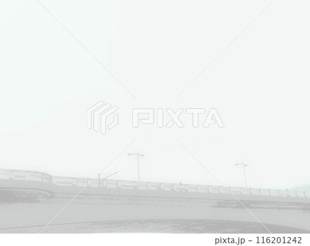橋と空のある風景。イラスト風の写真。 116201242