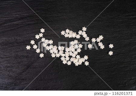 White Snowflake Sprinkles, Scattered Sugar Snow, Decorative Christmas Stars, Ice Xmas Decoration 116201371