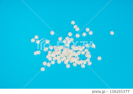 White Snowflake Sprinkles, Scattered Sugar Snow, Decorative Christmas Stars, Ice Xmas Decoration White Snowflake Sprinkles, Scattered Sugar Snow, Decorative Christmas Stars, Ice Xmas Decoration 116201377