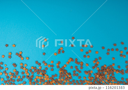 Cookie Stars Sprinkle, Sugar Star Pile, Candy Flakes, Sweet Brown Sprinkles Decoration, Candy Stars 116201383