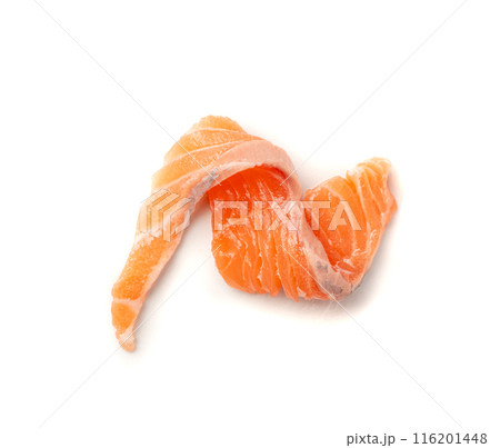 Fresh Salmon Fillet Slice Isolated, Raw Norwegian Red Fish, Trout Meat Piece on White Fresh Salmon Fillet Slice Isolated, Raw Norwegian Red Fish, Trout Meat Piece on White 116201448