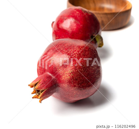 Pomegranate Isolated, Red Ripe Fruit, Fresh Sweet Organic Pomegranates 116202496