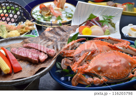 新鮮なカニと牛肉の融合、彩り豊かなディナーコース 新鮮なカニと牛肉の融合、彩り豊かなディナーコース 116203798