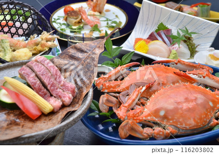 新鮮なカニと牛肉の融合、彩り豊かなディナーコース 新鮮なカニと牛肉の融合、彩り豊かなディナーコース 116203802