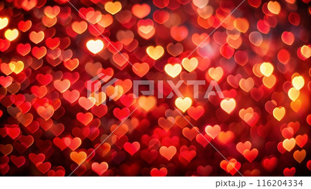 Red heart blurred background 116204334
