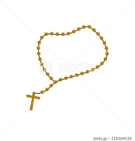 Rosary prayer beads Christian icon Rosary prayer beads Christian icon 116204538