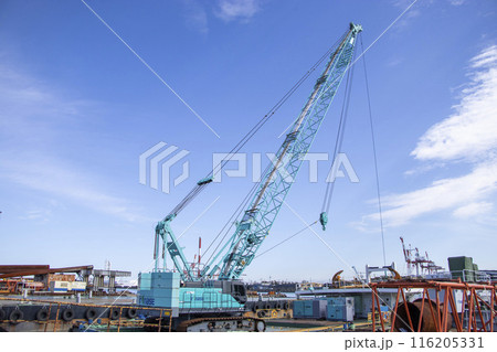 港湾工事 水上クレーン 港湾工事 水上クレーン 116205331