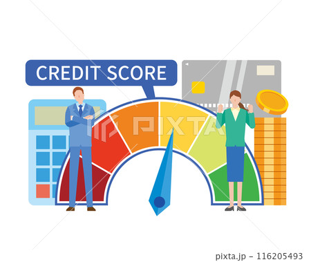 クレジットスコアのイメージイラスト 116205493