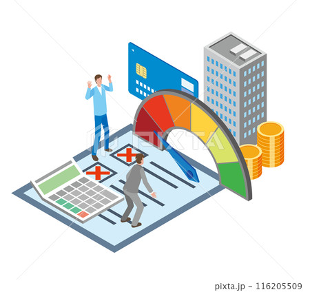 クレジットスコアのイメージイラスト 116205509