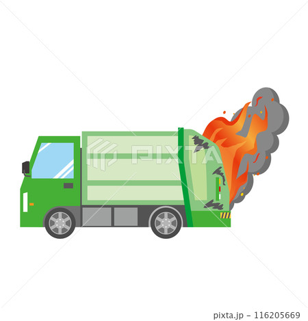 ごみ収集車からの火災 116205669