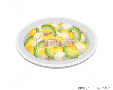 ゴーヤチャンプルーのイラスト ゴーヤチャンプルーのイラスト 116206197