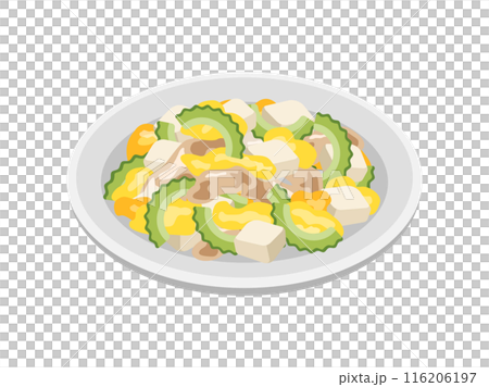 ゴーヤチャンプルーのイラスト ゴーヤチャンプルーのイラスト 116206197