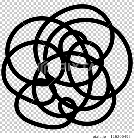 Icons of confusion, mess, worries, and thoughts. Vector line width can be changed 116206492