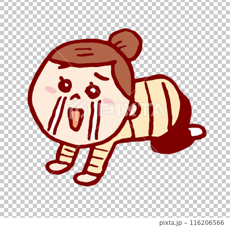 お団子頭のかわいい女子の色々なポーズや仕草 116206566