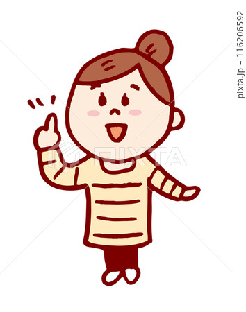 お団子頭のかわいい女子の色々なポーズや仕草 お団子頭のかわいい女子の色々なポーズや仕草 116206592