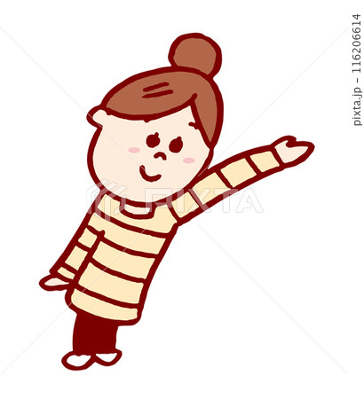 お団子頭のかわいい女子の色々なポーズや仕草 お団子頭のかわいい女子の色々なポーズや仕草 116206614