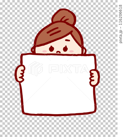 可愛的包子女孩的各種姿勢和手勢 116206618