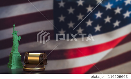 The statue of liberty and wood hammer for law concept 3d rendering. The statue of liberty and wood hammer for law concept 3d rendering. 116206668