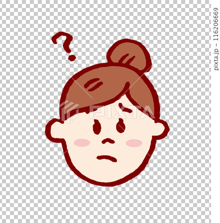 お団子頭のかわいい女子の色々な表情 お団子頭のかわいい女子の色々な表情 116206669