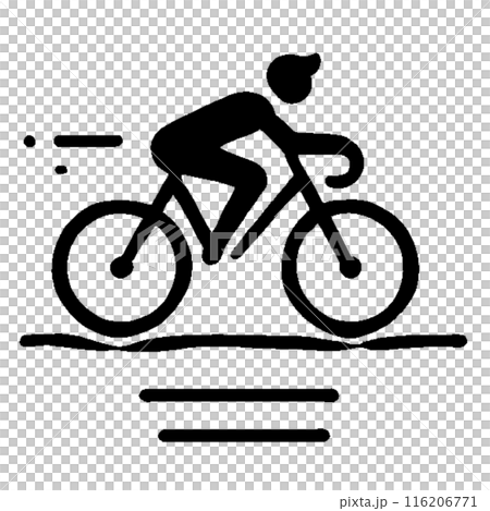 一個人騎腳踏車的剪影 一個人騎腳踏車的剪影 116206771