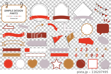 使いやすいシンプルでおしゃれなフレームセット クリスマスカラー 使いやすいシンプルでおしゃれなフレームセット クリスマスカラー 116207495
