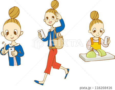 スマホを使う女性 116208416