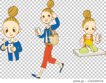 スマホを使う女性 116208416