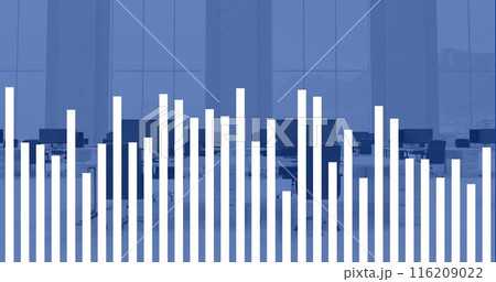 Image of financial data processing over office Image of financial data processing over office 116209022