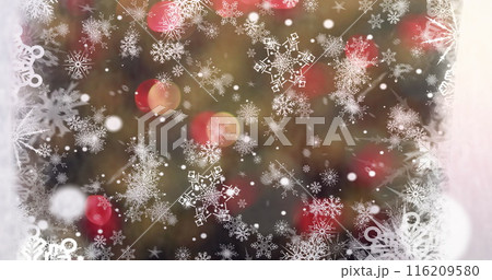 Digital composite of Snowflakes and lights 116209580