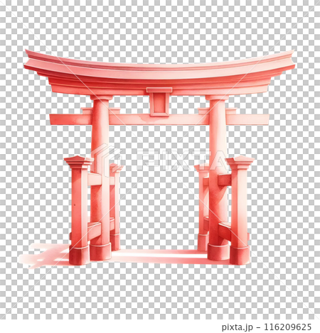 3D red torii 116209625